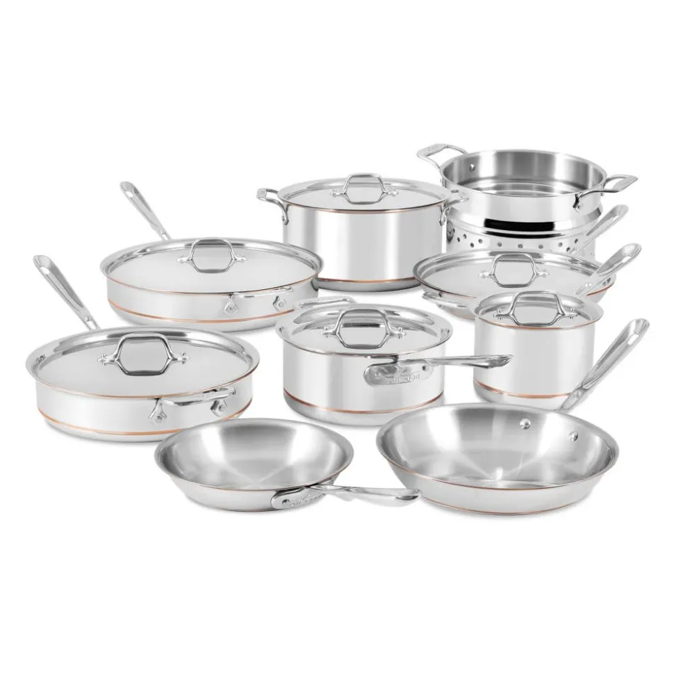 Copper Core 5-Ply Bonded 15 Piece Cookware Set | All-Clad
