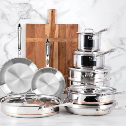 Copper Core 5-Ply Bonded 15 Piece Cookware Set | All-Clad