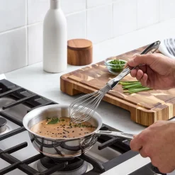 Copper Core 5-ply Bonded Cookware, Saucier, 1 quart