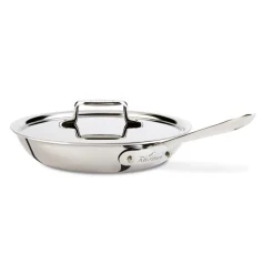 D5 Polished Pro Nonstick 5-ply Bonded Cookware, Fry Pan with Lid, 12 inch