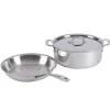D3 Stainless Everyday, 3 Piece Pots and Pans Cookware Set