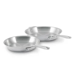 D3 Stainless Everyday 3-ply Bonded Cookware, Fry Pan Set, 10.5 and 12.5 inch