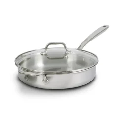 D3 Stainless Everyday 3-ply Bonded Cookware, Sauté Pan with Glass lid, 3 quart