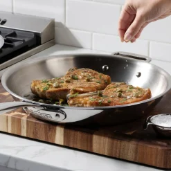 D3 Stainless Everyday 3-ply Bonded Cookware; Skillet with Lid; 12.5 inch