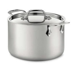 D5 Stainless 5-Ply 12 Quart Stock Pot with Lid | All-Clad