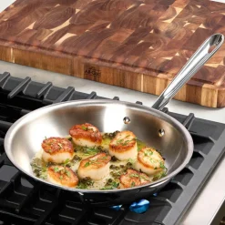 D3 Stainless 3-Ply Bonded 10 Inch Skillet with Lid | All-Clad