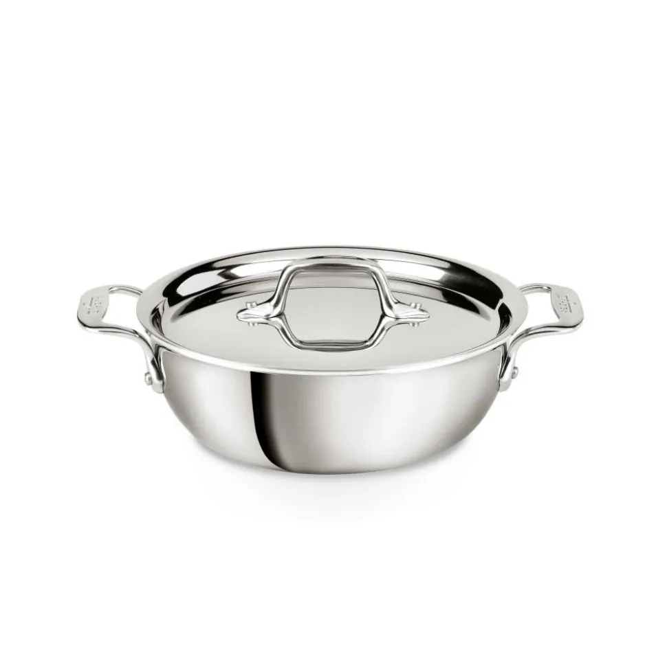 D3 Stainless 3-ply Bonded Cookware Cassoulet, 2 quart