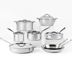 D3 Stainless 3-ply Bonded Cookware Set, 14 piece Set