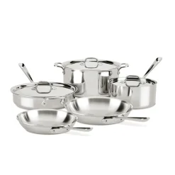 D3 Stainless 3-Ply Bonded Cookware Set, 8 Piece Set
