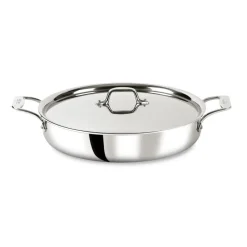 D3 Stainless 3-ply Bonded Cookware, Mother of All Pans with lid, 6 quart