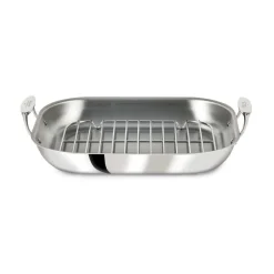 D3 Stainless 3-Ply Bonded Cookware, Large Flared Roaster