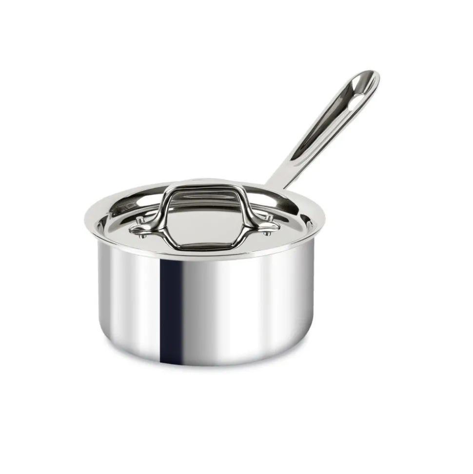 D3 Stainless 3-ply Bonded Cookware, Sauce Pan with lid, 1.5 quart