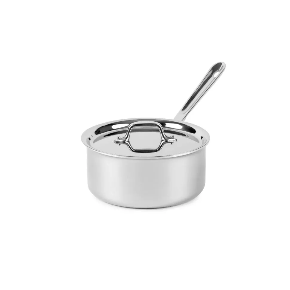 D3 Stainless 3-Ply Bonded Cookware, Sauce Pan with Lid, 3 quart