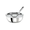 D3 Stainless 3-ply Bonded Cookware, Saucier with lid, 2 quart