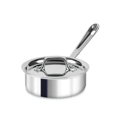 D3 Stainless 3-ply Bonded Cookware, Sauce Pan with lid, 1 quart