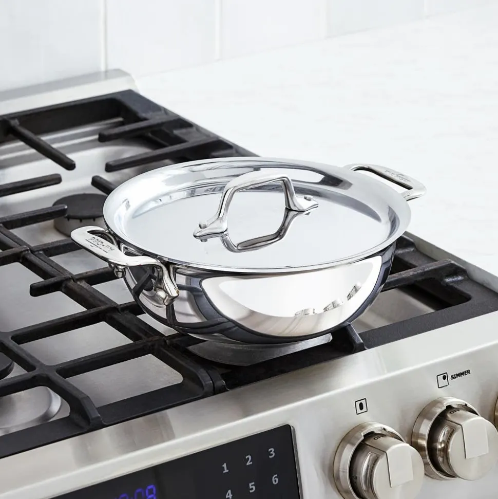 D3 Stainless 3-ply Bonded Cookware Cassoulet, 2 quart