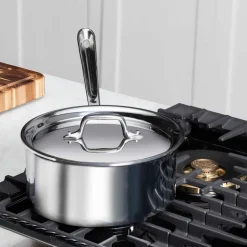 D3 Stainless 3-ply Bonded Cookware, Sauce Pan with lid, 1.5 quart