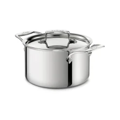 D5 Stainless Polished 5-ply Stock Pot 4 Quart | All-Clad