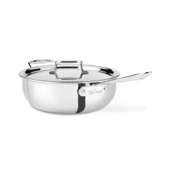 D5 Stainless Polished 5-ply Bonded Cookware | 4 Quart Pot | All-Clad