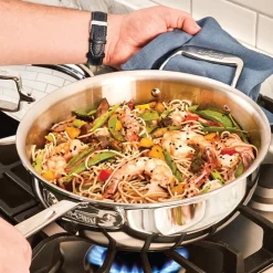 D5 Stainless Polished 5-ply Bonded Cookware | 4 Quart Pot | All-Clad