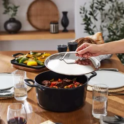 Enameled Cast Iron, Braiser with Lid, 4 quart