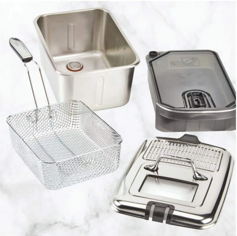 EZ Clean Deep Oil Fryer | Deep Fryer with Oil Filtration | All-Clad