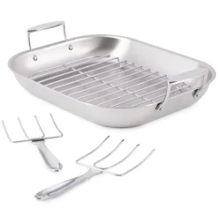 Flared Roaster with Rack / Roast Like a Pro