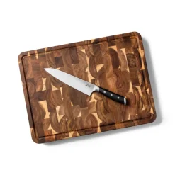 Forged Knives 2 Piece Set; Cutting Board & 8 inch Chef's Knife