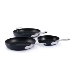 HA1 Expert Cookware, Nonstick 3 Piece Fry Set, 8, 10 & 12 inch