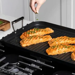 HA1 Expert Cookware, Nonstick Double Burner Grill, 13 x 20 inch