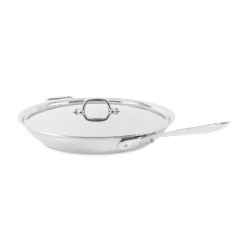 14-Inch Fry Pan with Lid / All-Clad D5 Brushed Stainless Masterpiece