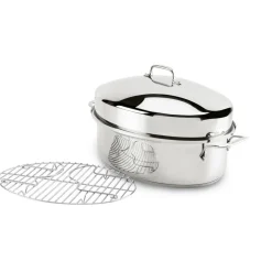 15-Inch Stainless Steel Oval Roaster I All-Clad