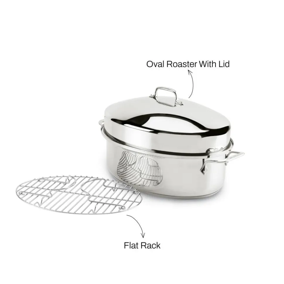 15-Inch Stainless Steel Oval Roaster I All-Clad