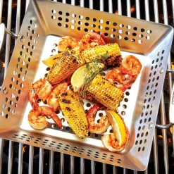 11-Inch Stainless Steel Square Basket / All-Clad Outdoor BBQ Accessory