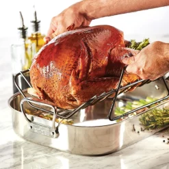 Large Stainless Steel Roaster Pan with Rack | All-Clad