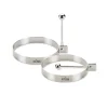 Outdoor Accessories, Stainless Steel 4 inch Egg Ring Set, 2 Piece
