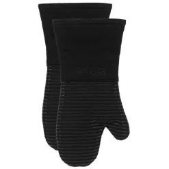 2-Pack Black Oven Mitt Set / Ultimate Heat Protection with All-Clad