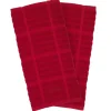 2-Pack Chilli Red Kitchen Towel Set / Stylish, High-Quality Kitchen Towels