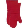 2-Pack Chilli Red Oven Mitt Set / Reliable Heat Protection