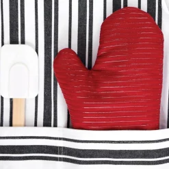 2-Pack Chilli Red Oven Mitt Set / Reliable Heat Protection