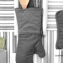 2-Pack Pewter Grey Oven Mitt Set / Classic Elegance Meets Heat Protection