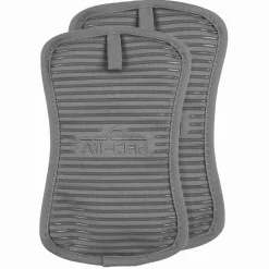2-Pack Pewter Grey Potholder Set / Elegant and Effective Heat Protection
