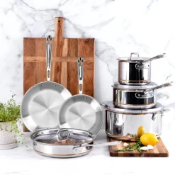 10 Piece 5 Ply Stainless Steel Cookware Set | All-Clad