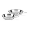 2-Piece Deep Skillet Set / All-Clad D5 Polished Stainless (8.5-inch and 10.5-inch)