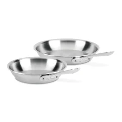 2-Piece Deep Skillet Set / All-Clad D5 Polished Stainless (8.5-inch and 10.5-inch)