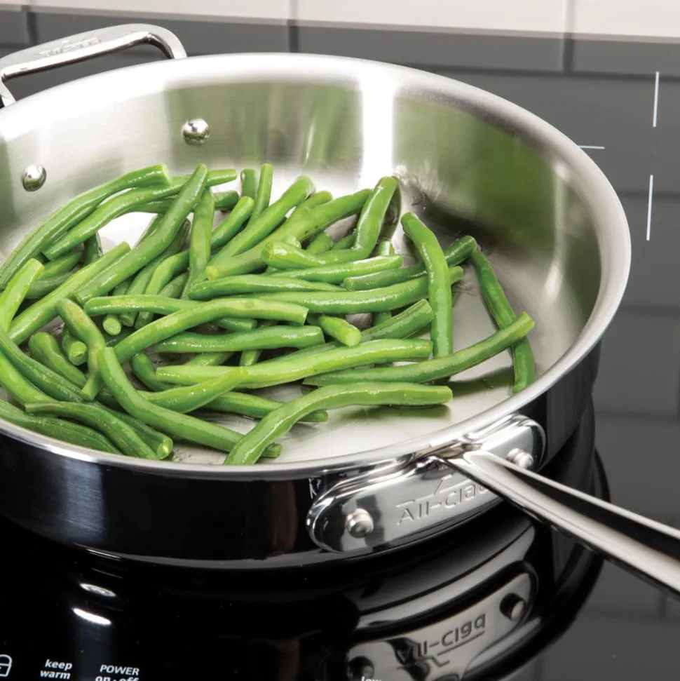 2-Piece Deep Skillet Set / All-Clad D5 Polished Stainless (8.5-inch and 10.5-inch)