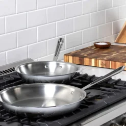 2-Piece Fry Pan Set / All-Clad D3 Stainless Steel (10-inch and 12-inch)