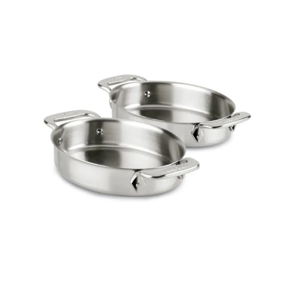 2-Piece Stainless Steel Mini Oval Baker Set I All-Clad