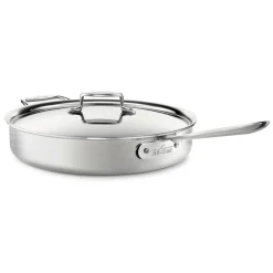 6-Quart Saute Pan with Lid / All-Clad D5 Brushed Stainless Essential