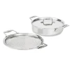 4-Quart sauteuse with Splatter Guard / All-Clad D5 Brushed Stainless Versatility